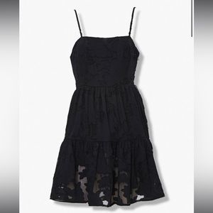 Forever 21 Black Floral Fit & Flare Mini Dress